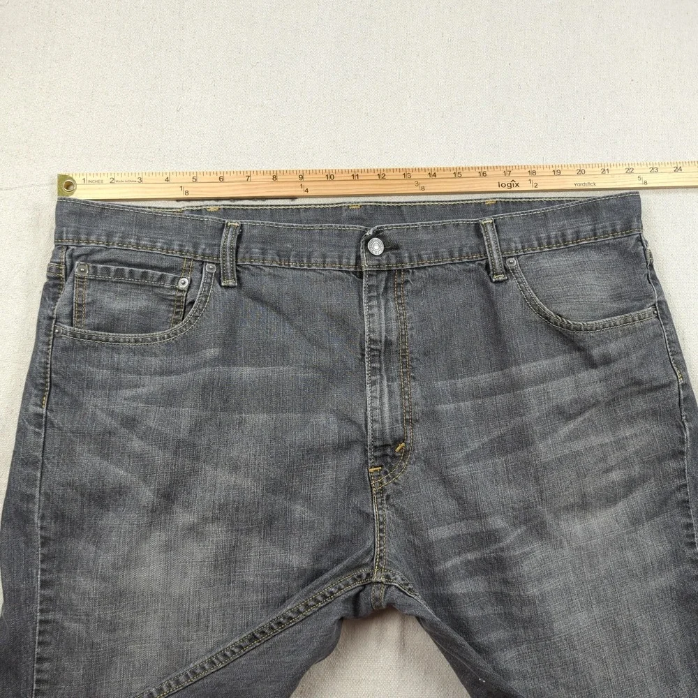Levis Jeans Mens 44x28* Gray 527‎ Boot Cut Western Cowboy Faded Hemmed